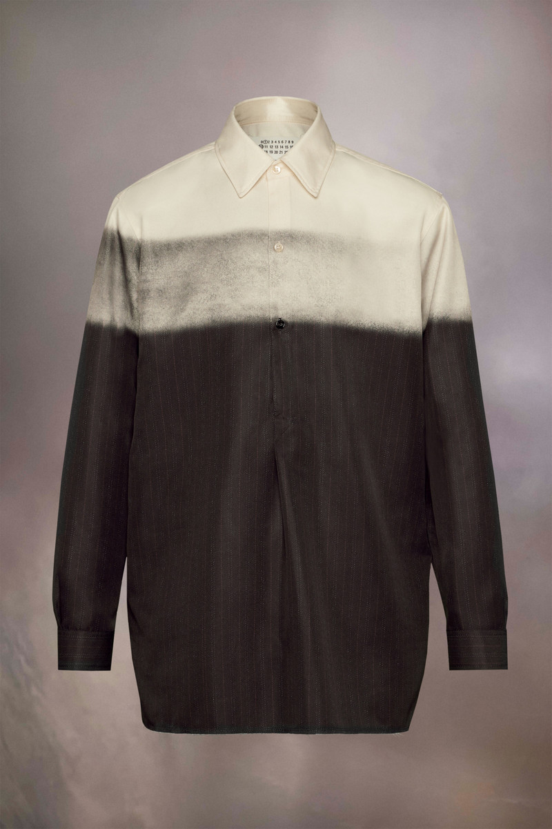 Maison Margiela Trompe l'oeil pinstripe shirt outlook