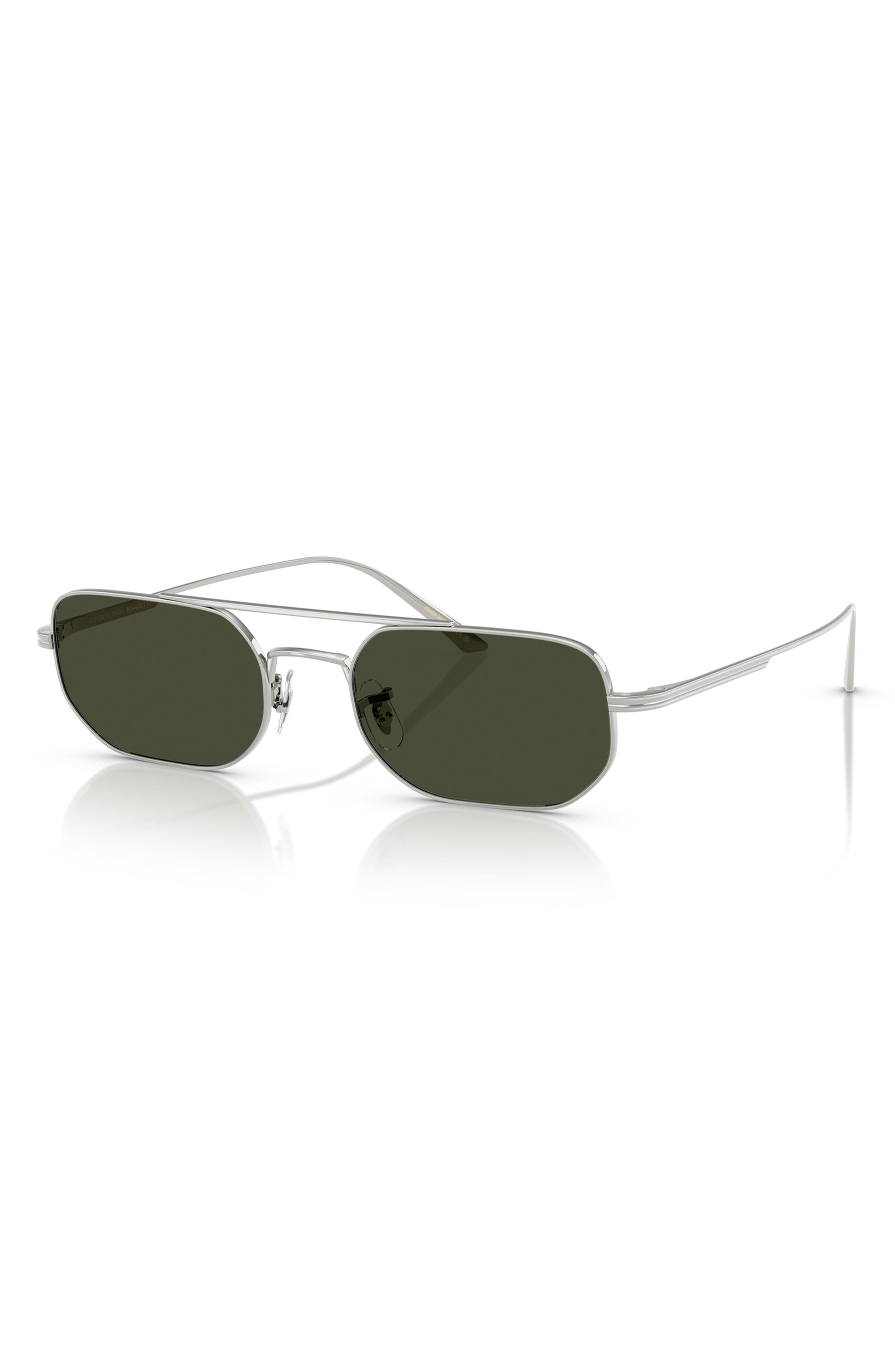 Oliver Peoples 52mm Pillow Sunglasses in Silver at Nordstrom - 2