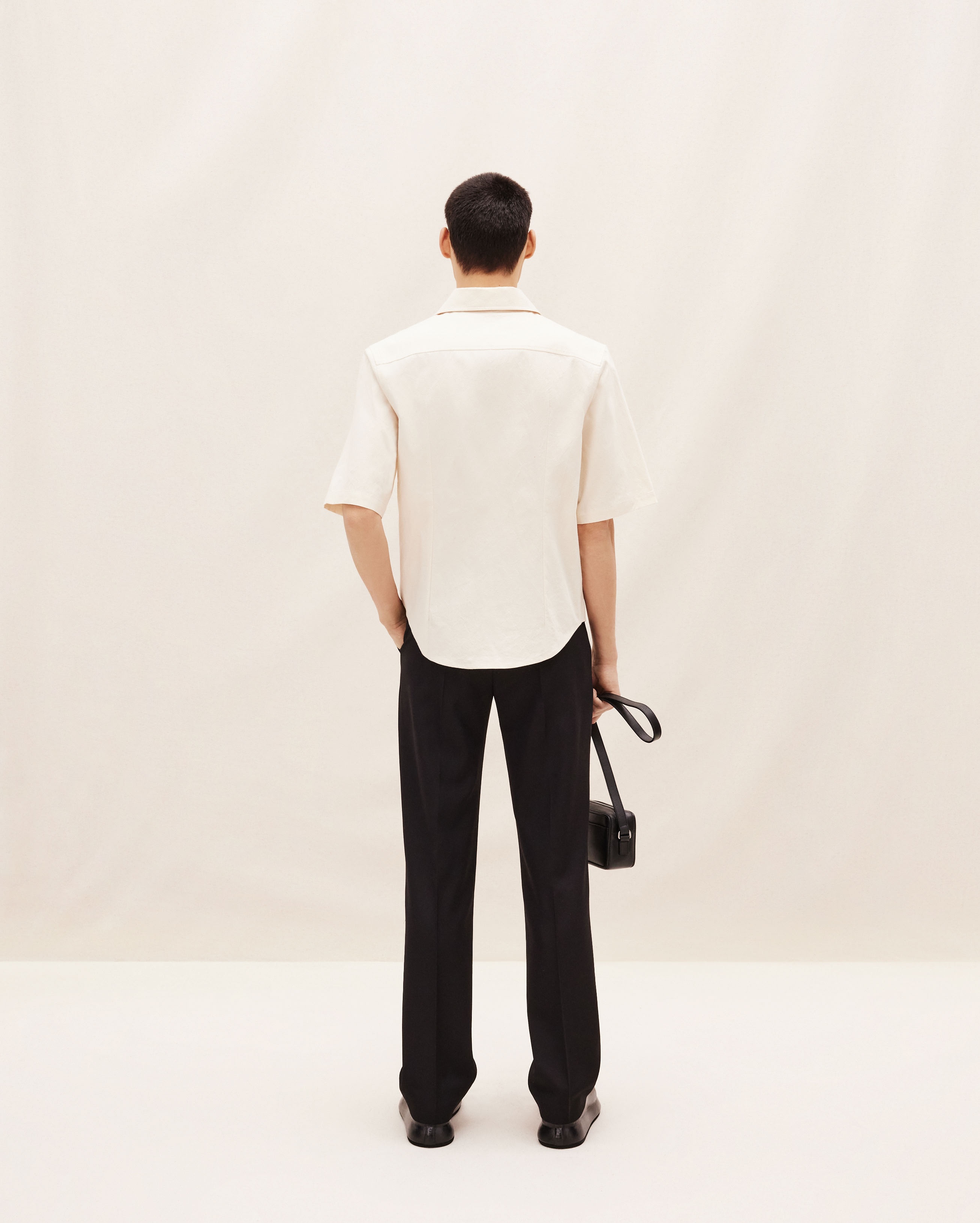 Jacquemus stud-fastening cotton shirt - White