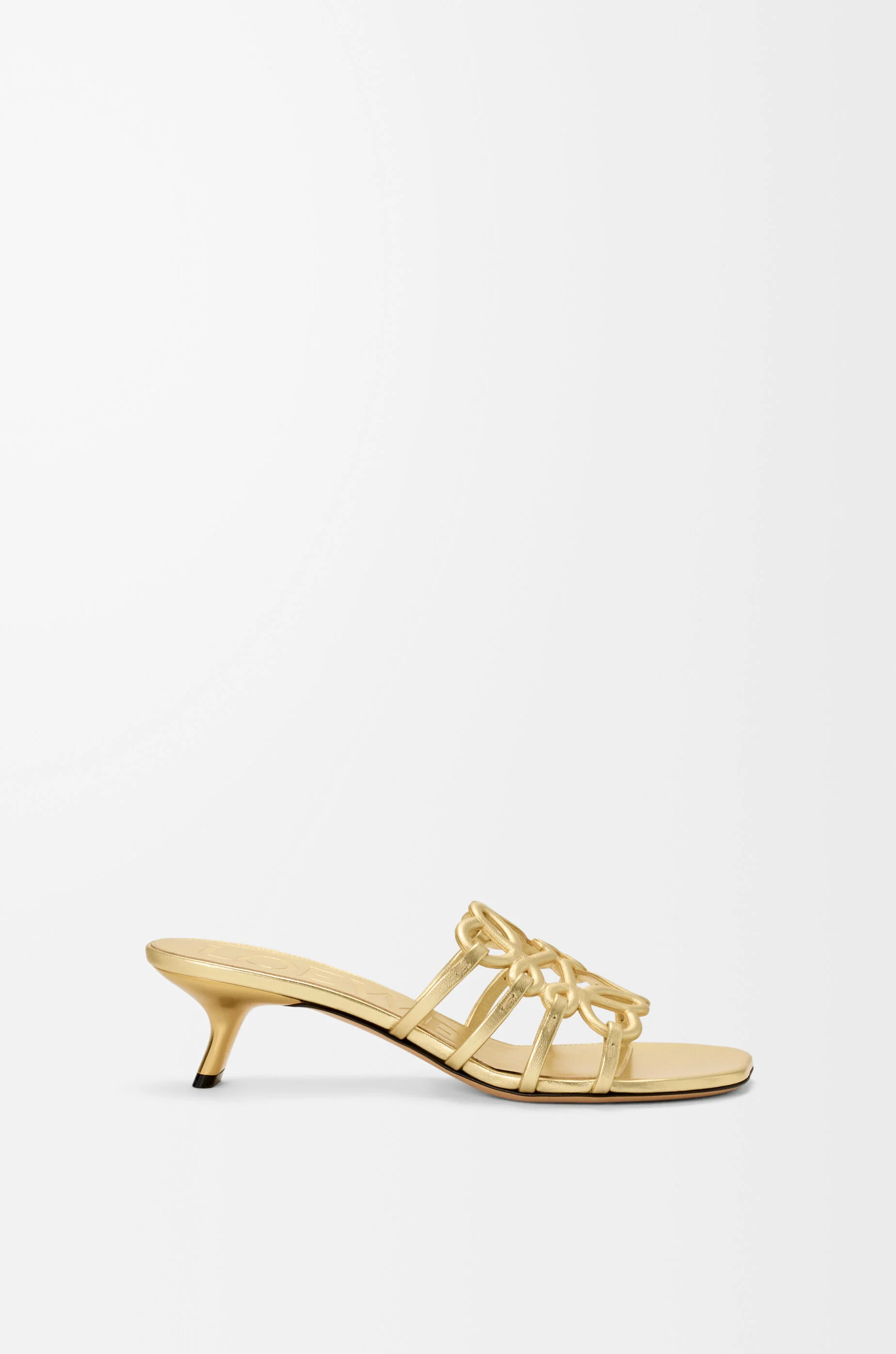 Petal Anagram slide in laminated lambskin - 1