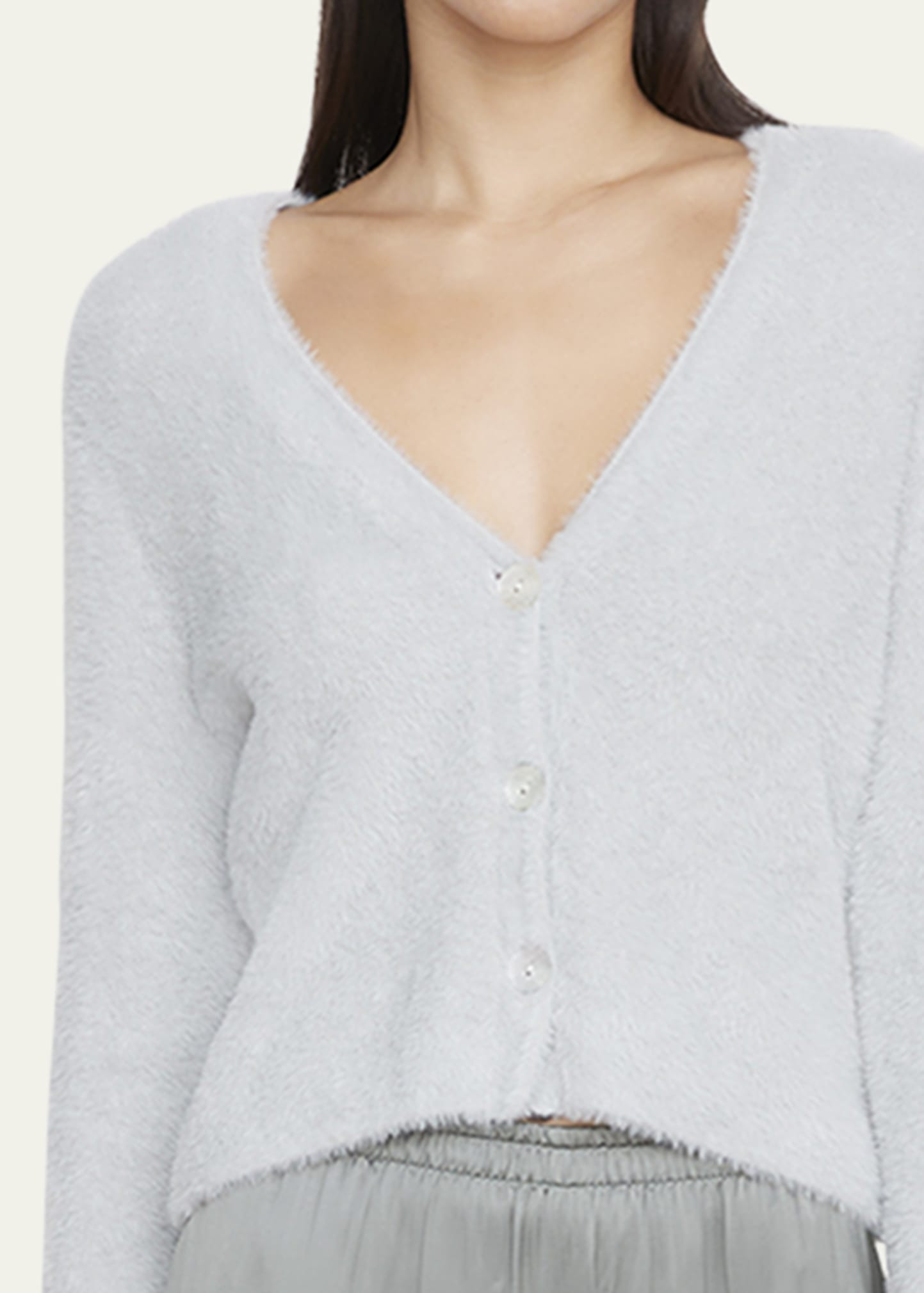 Eyelash V-Neck Cardigan - 5