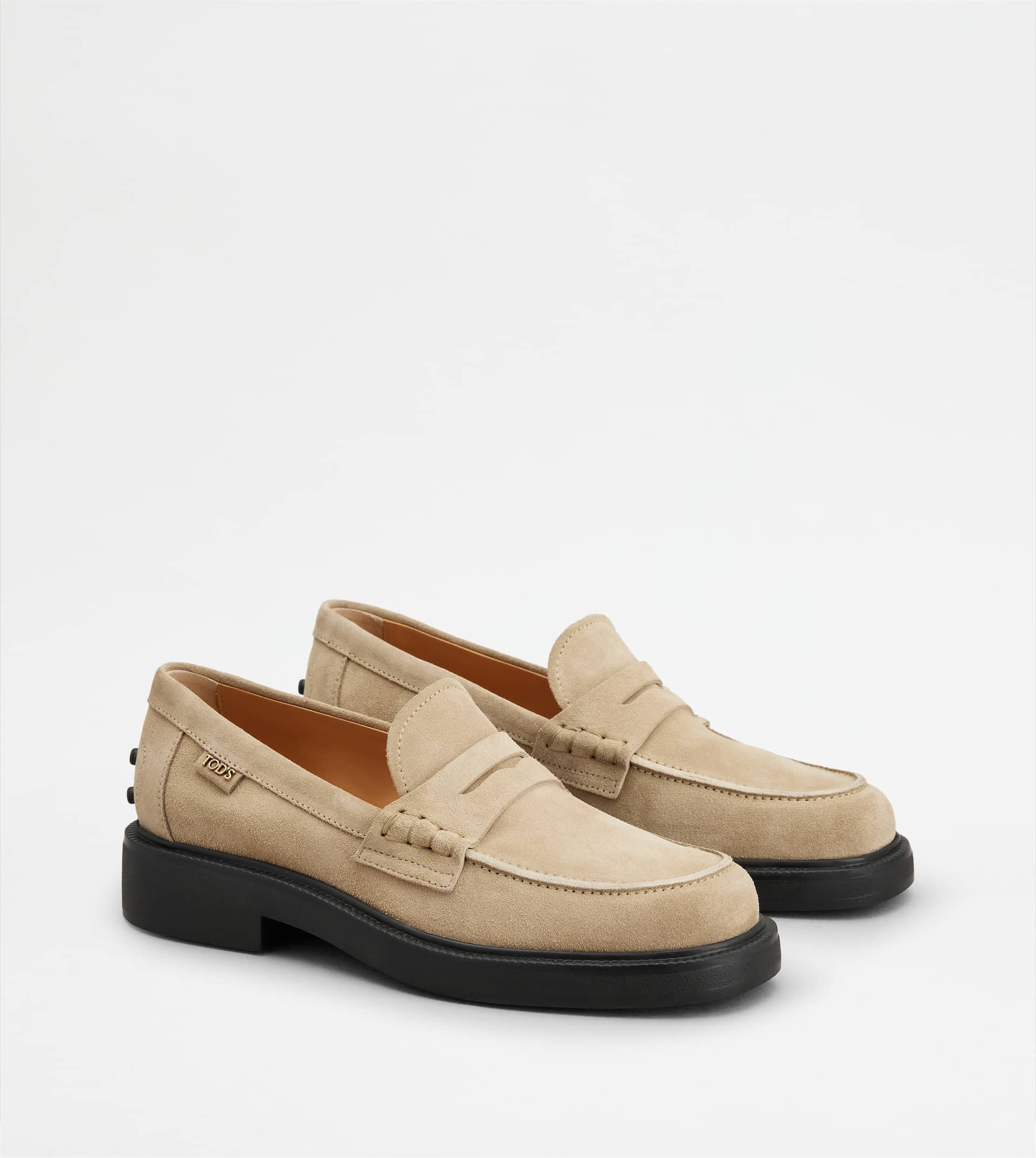 LOAFERS IN SUEDE - BEIGE - 2
