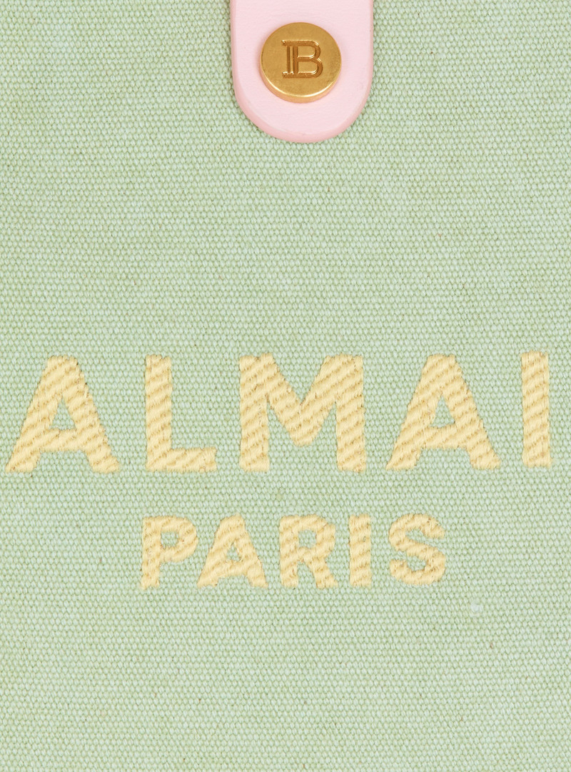 Mini canvas and leather B-Army Grocery Bag 7