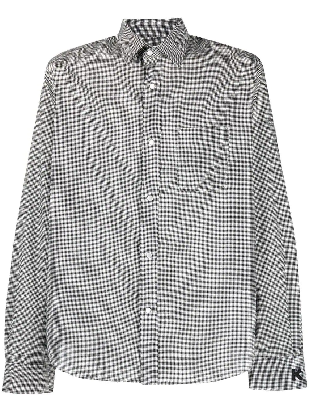 checked button-up shirt - 1