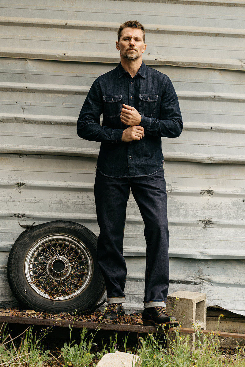 HIROSHI KATO The Brace Shirt - Indigo outlook