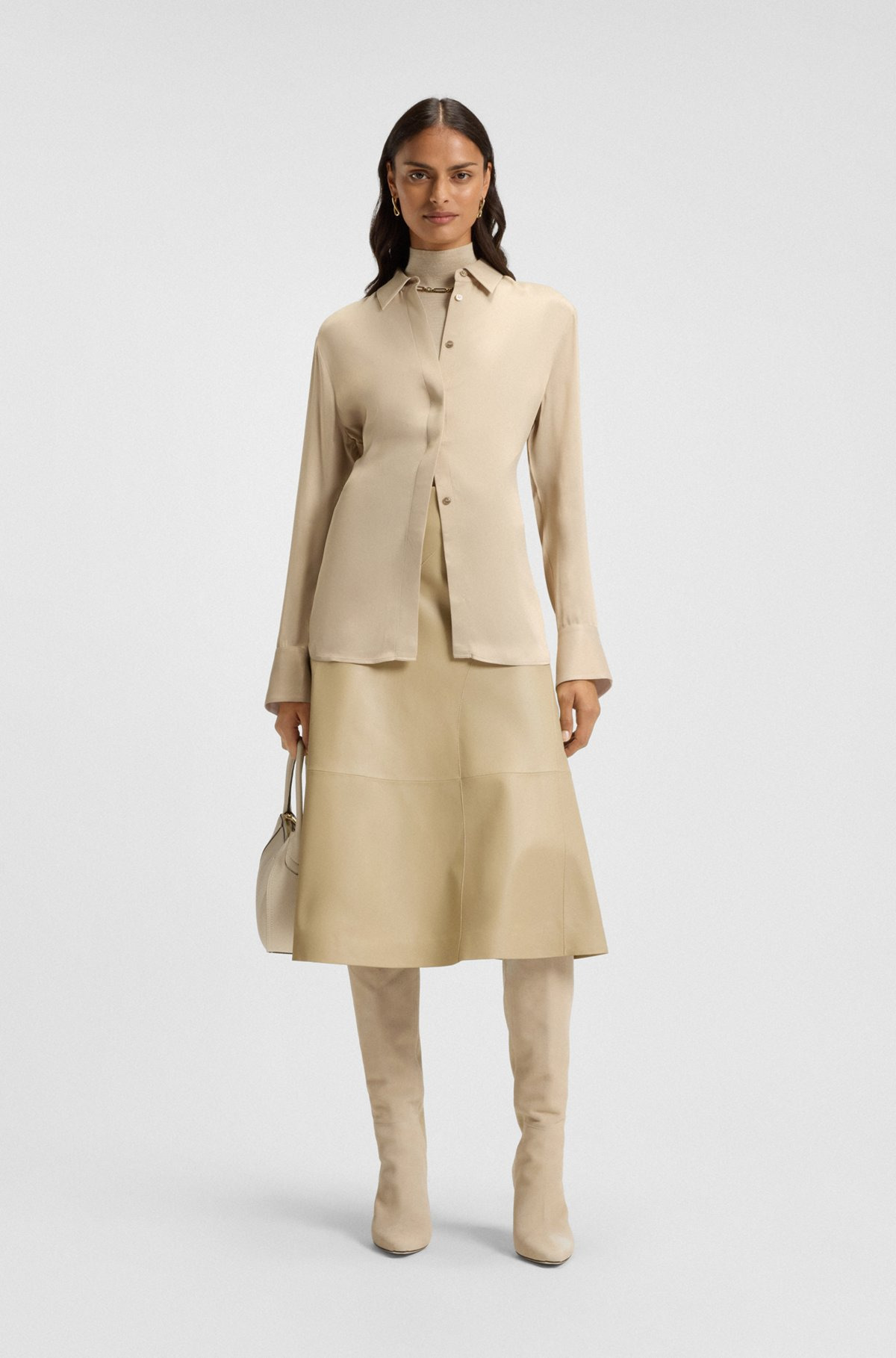 A-LINE SKIRT IN NAPPA LEATHER - 3