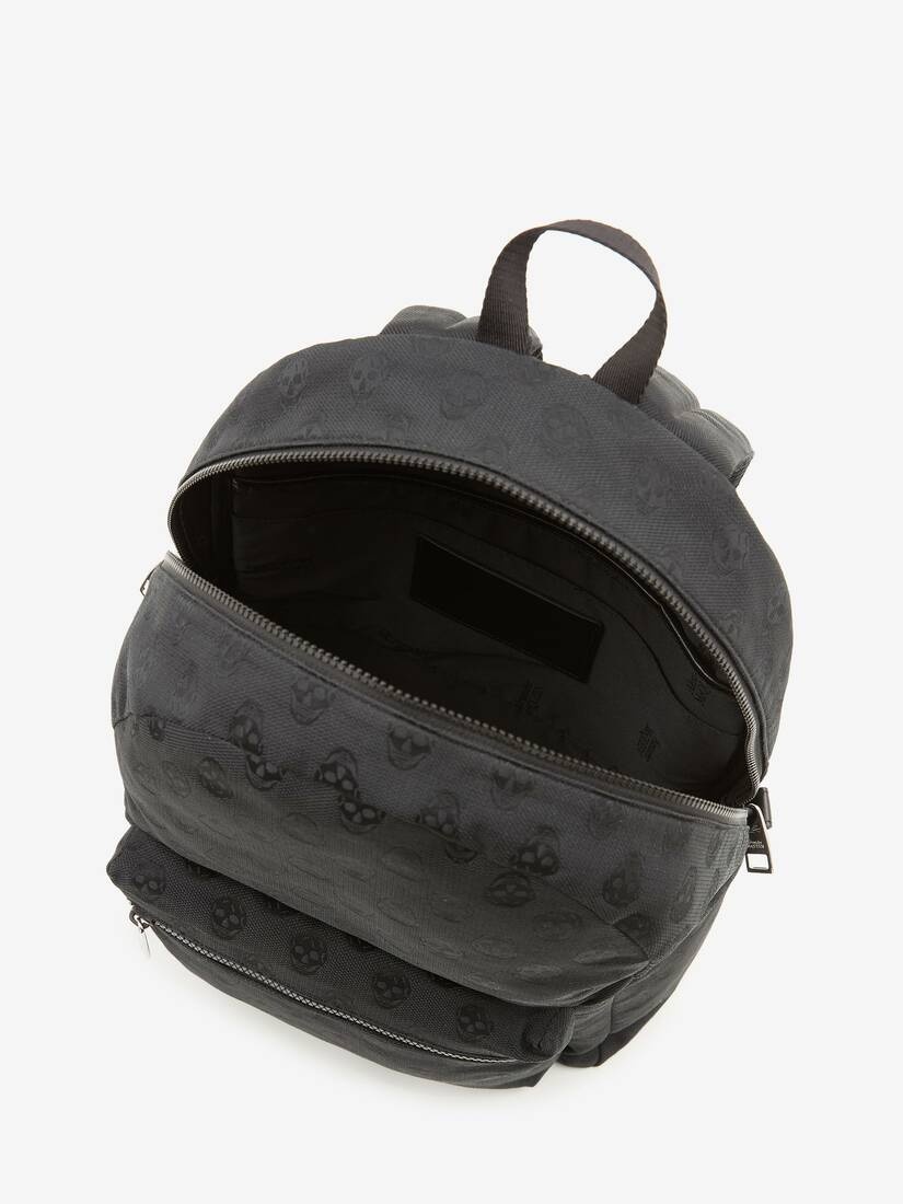 Metropolitan Biker Skull Backpack in Black - 4