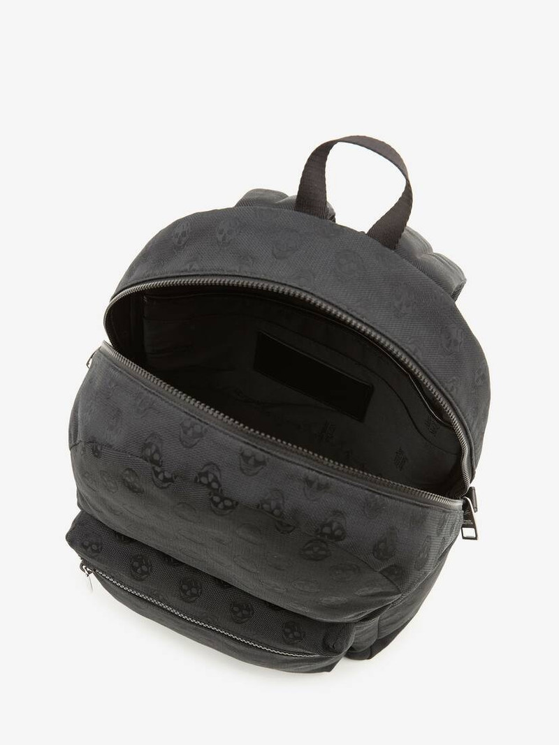 Metropolitan Biker Skull Backpack in Black 4