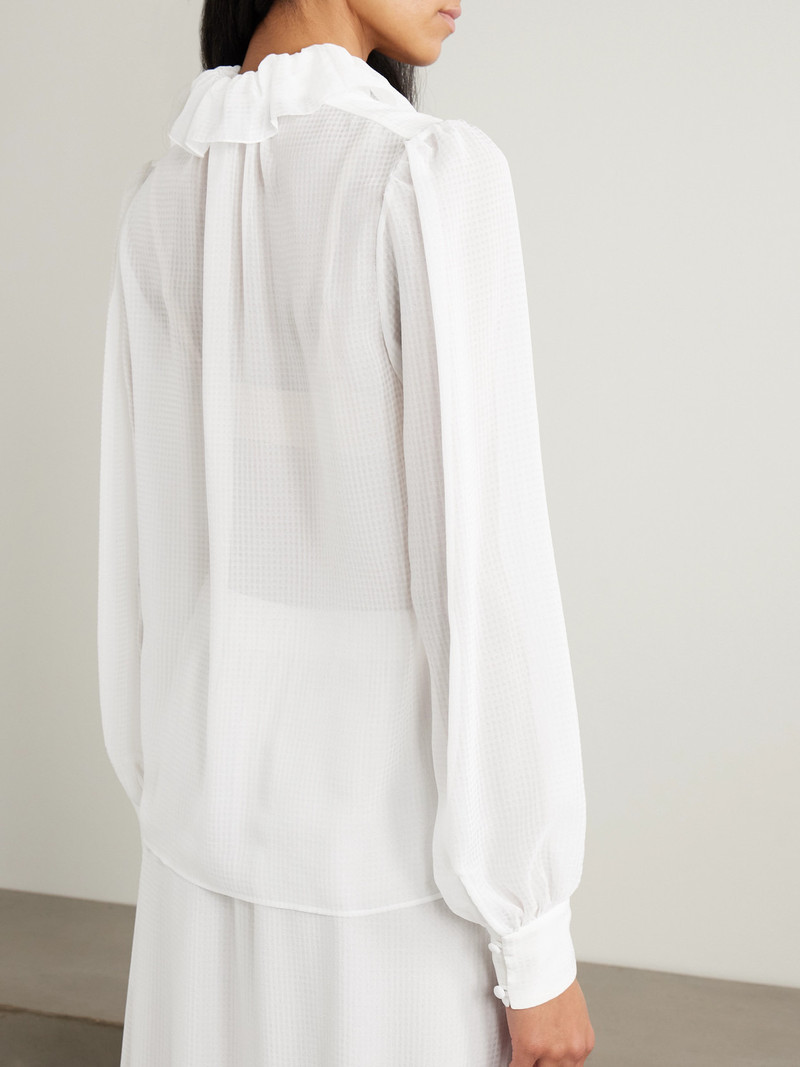 Ruffled Jacquard Blouse 3