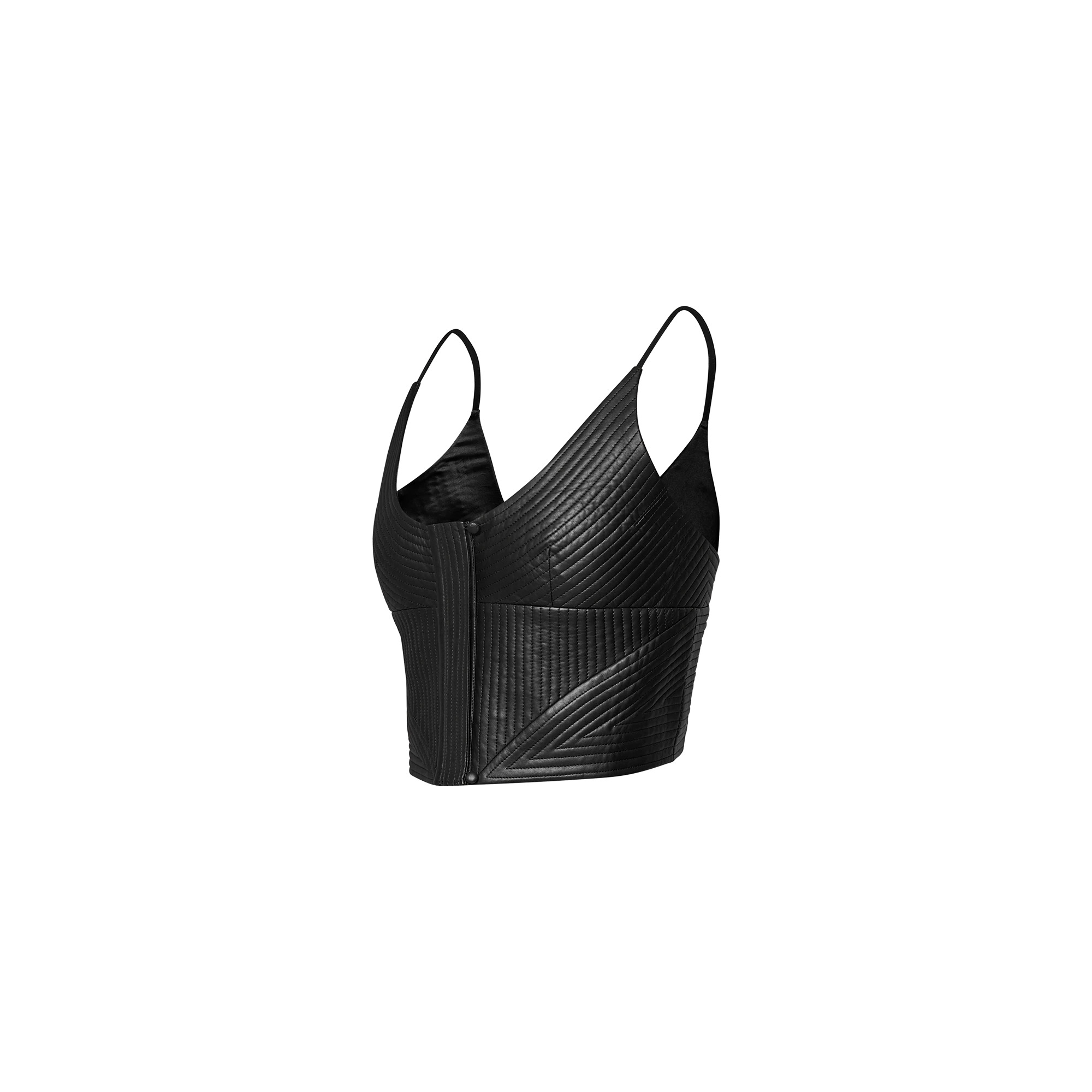 Pinstripe Leather Camisole - 2