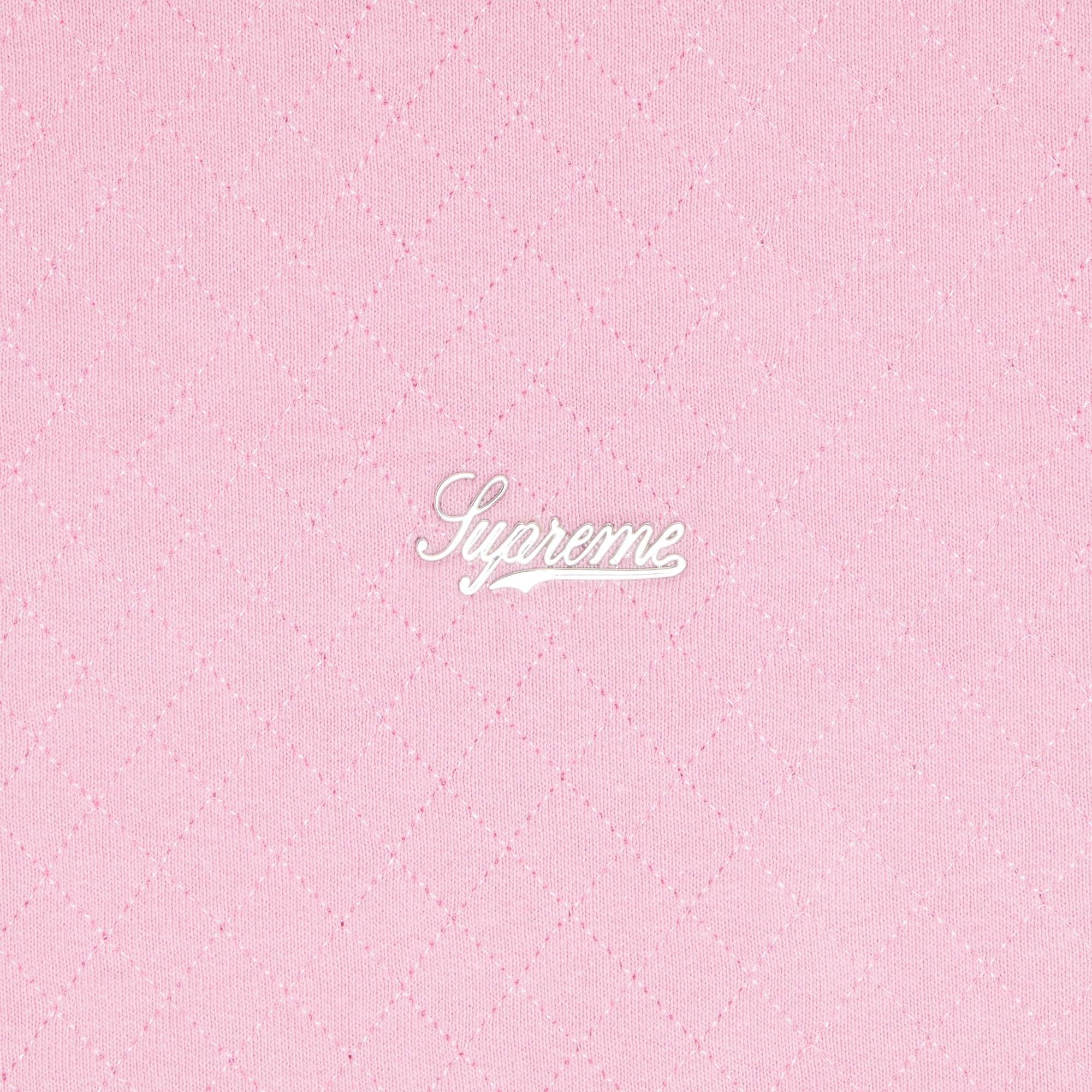 Supreme Micro Quilted Hooded Sweatshirt 'Dusty Pink' - 3