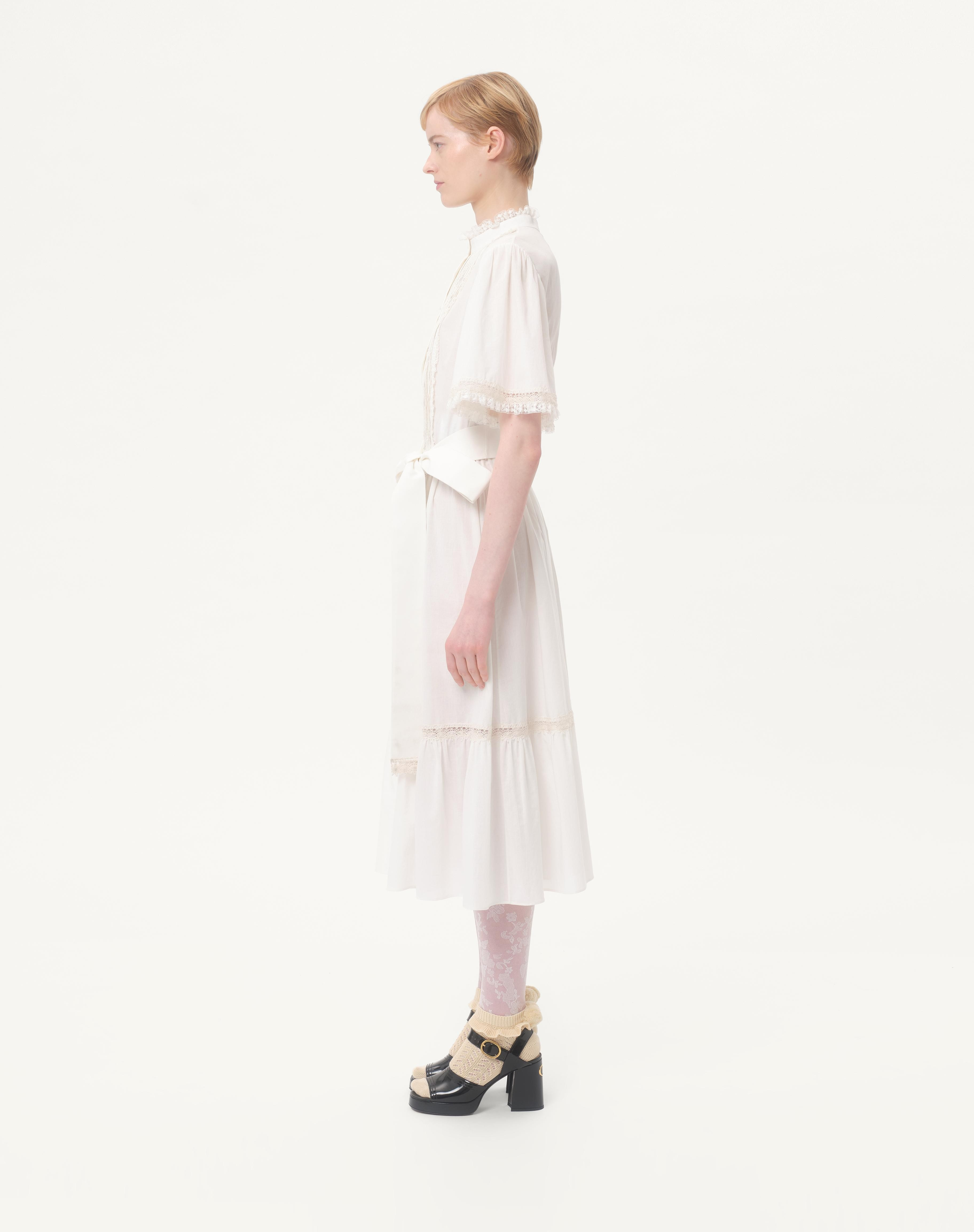 MIDI DRESS IN COTTON MUSLIN - 6