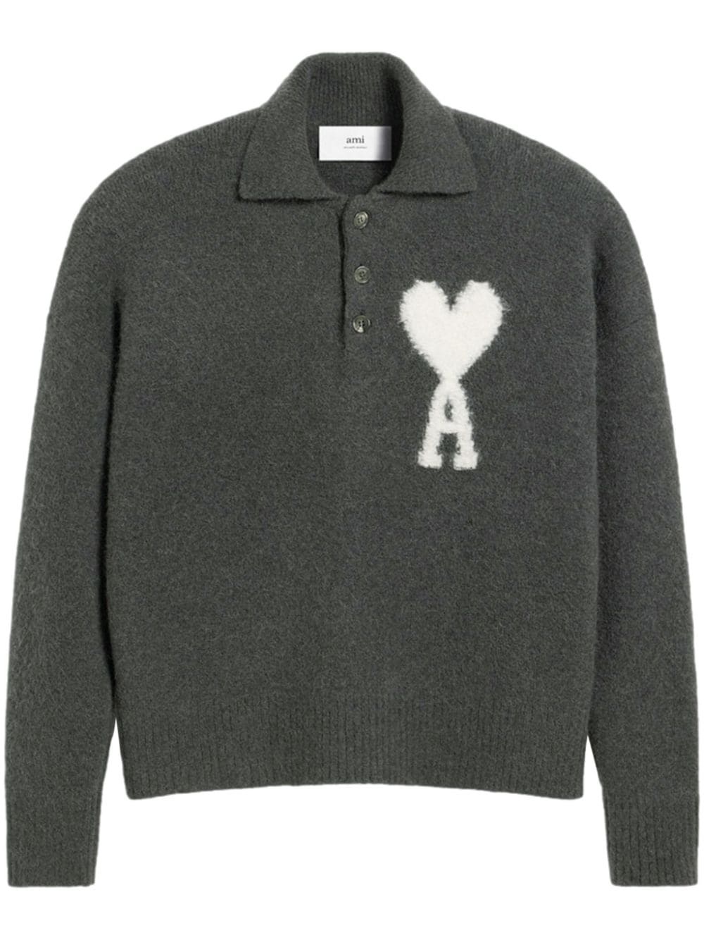 Ami de Coeur alpaca-blend polo jumper - 1