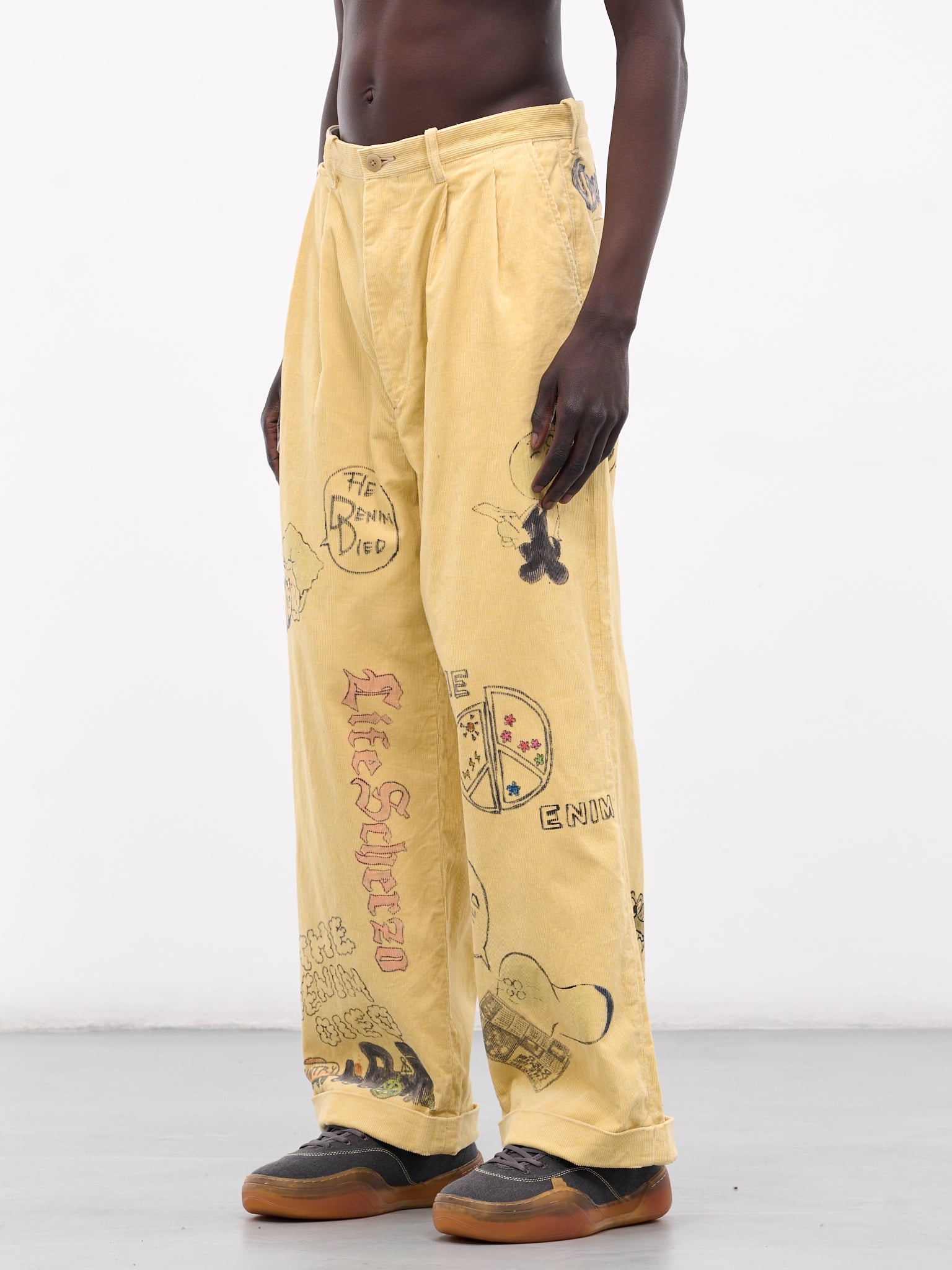 'Memorial Paint' Baggy Corduroy Trousers - 2