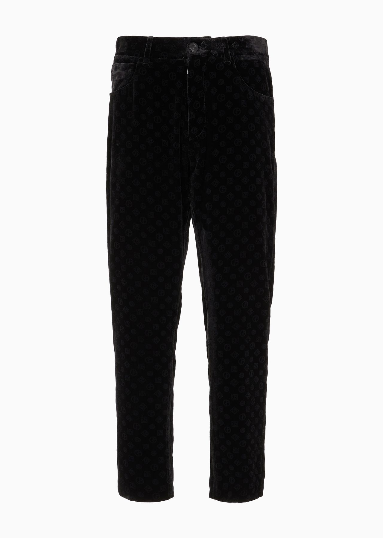 Giorgio’s single-pleat trousers in monogram silk and viscose - 1