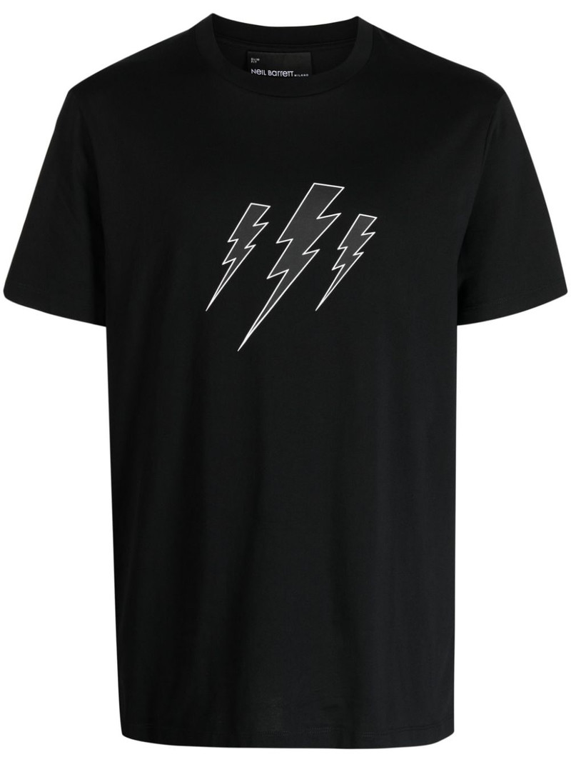 Thunderbolt-print cotton T-shirt 1