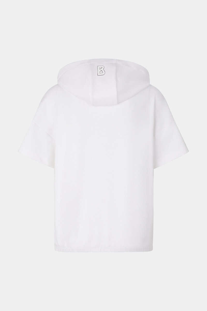 BOGNER Lucia Short-sleeved hoodie in White outlook