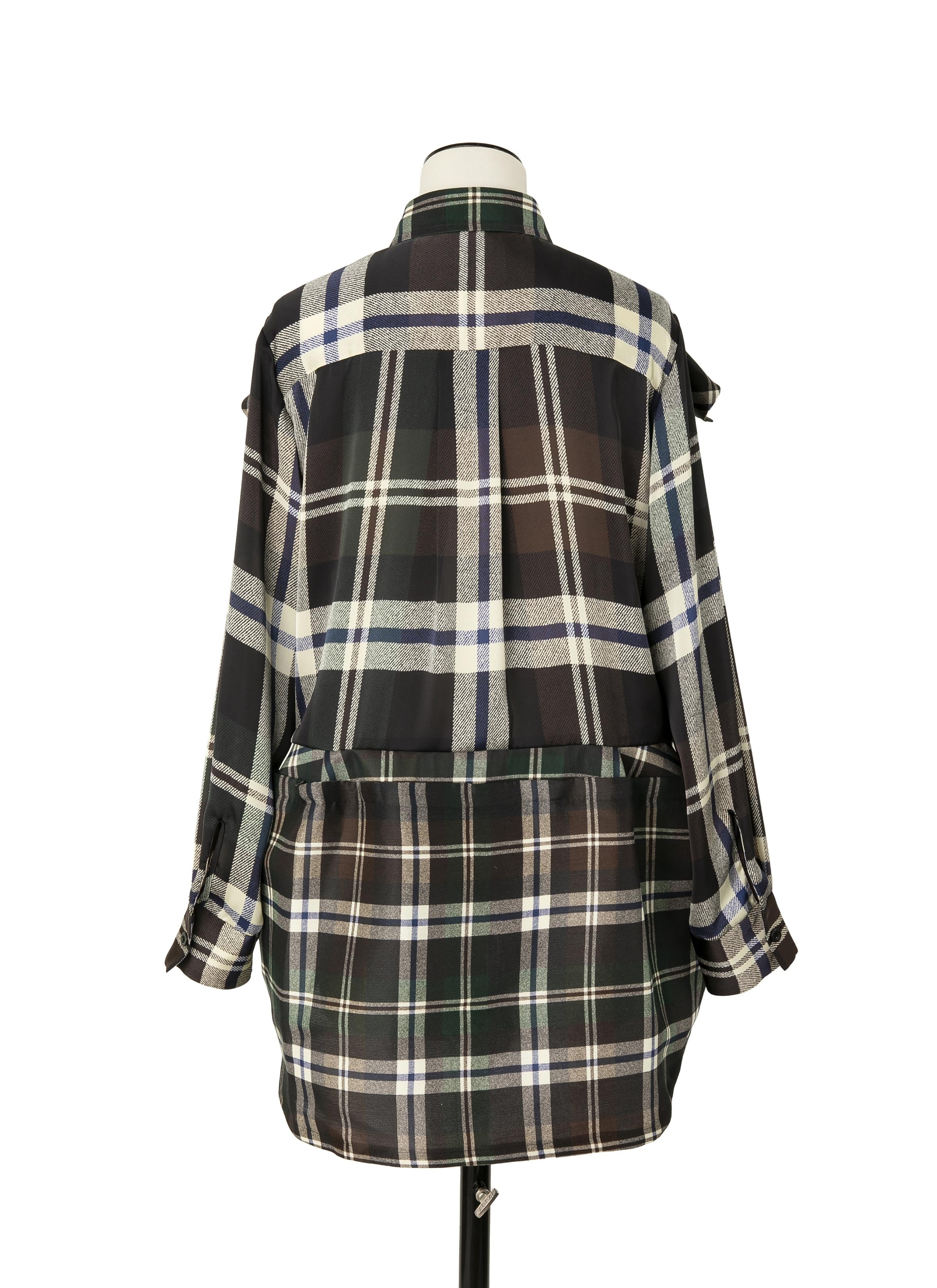 Plaid Print Dress - 4