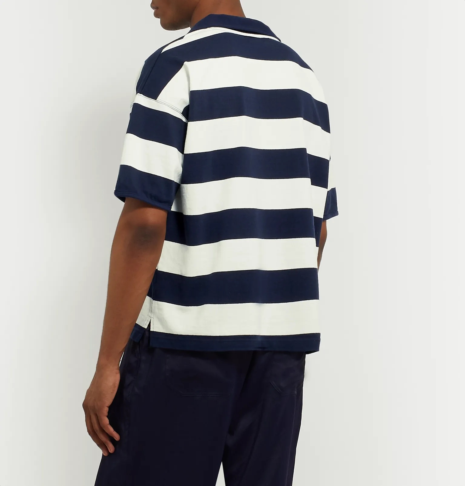 Striped Cotton-Jersey Polo Shirt - 5