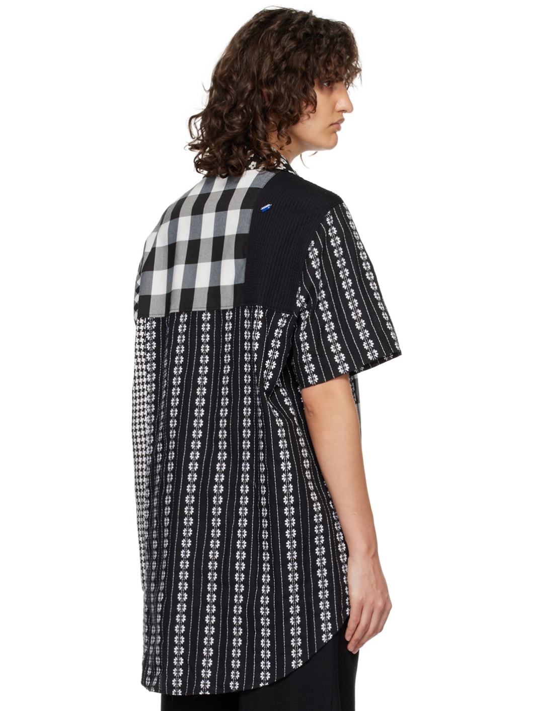 Black & White Paneled Shirt - 3
