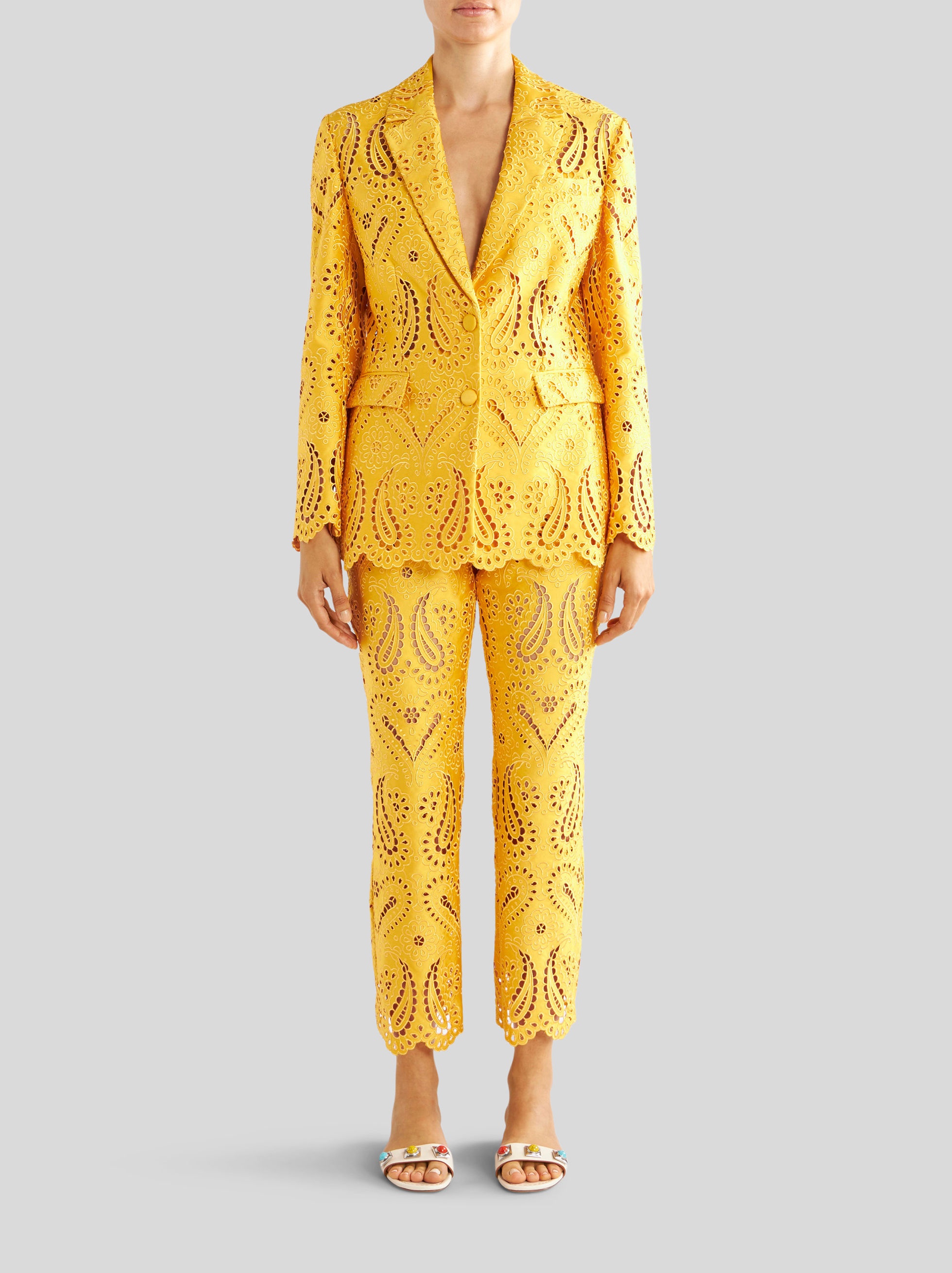 TAILORED PAISLEY PATTERN SANGALLO JACKET - 3
