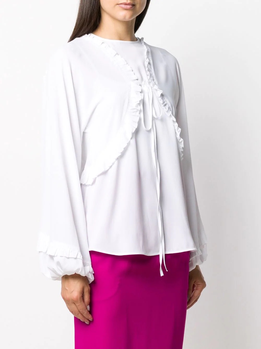 bishop sleeved ruffle top - 3