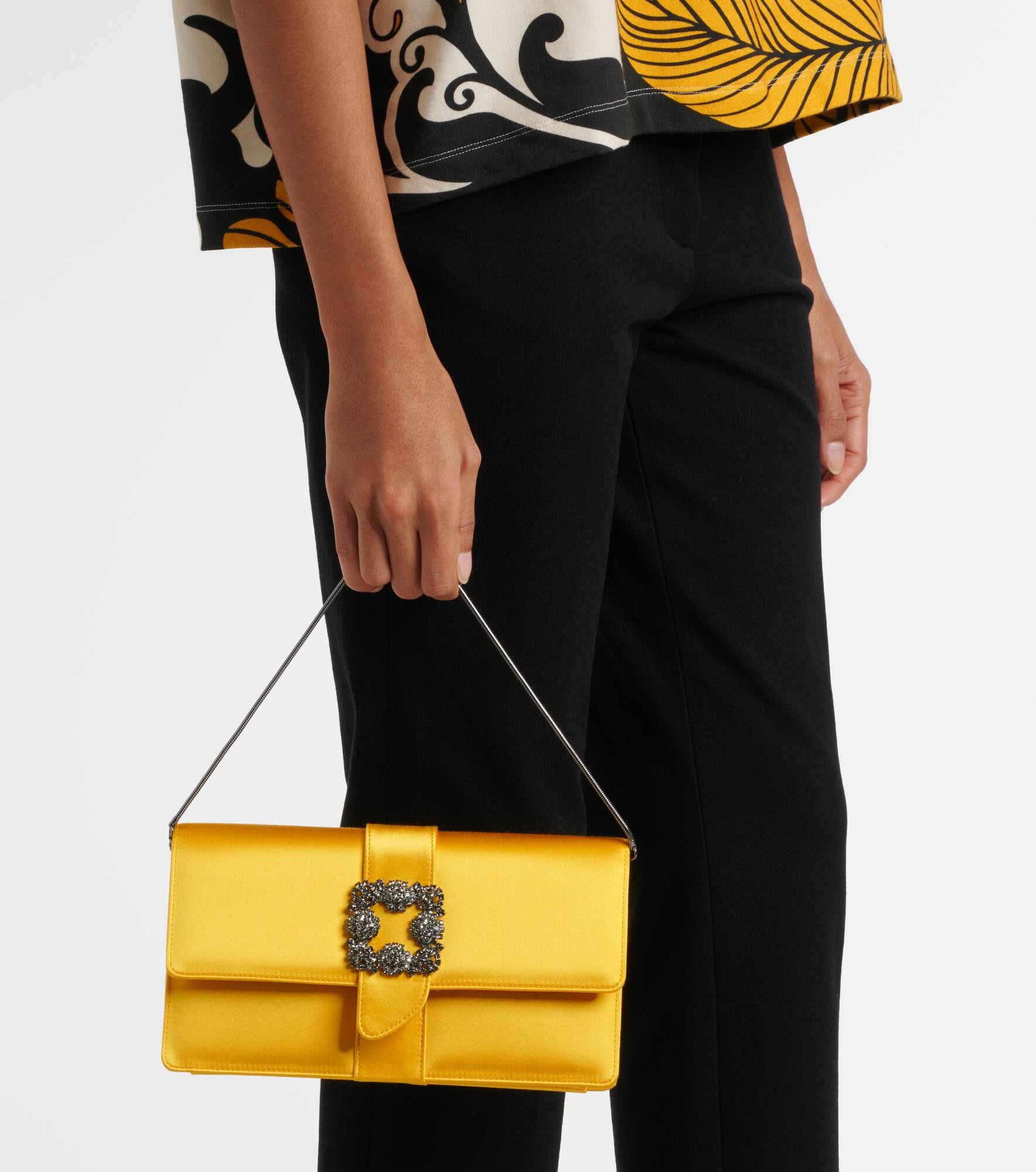 Capri embellished satin clutch - 6