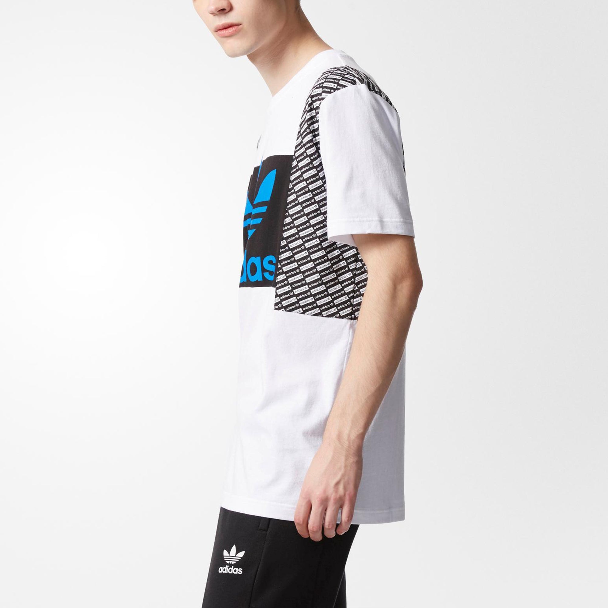 adidas originals 2 Lond Causual Sports Printing Round Collar Male White BQ0914 - 5