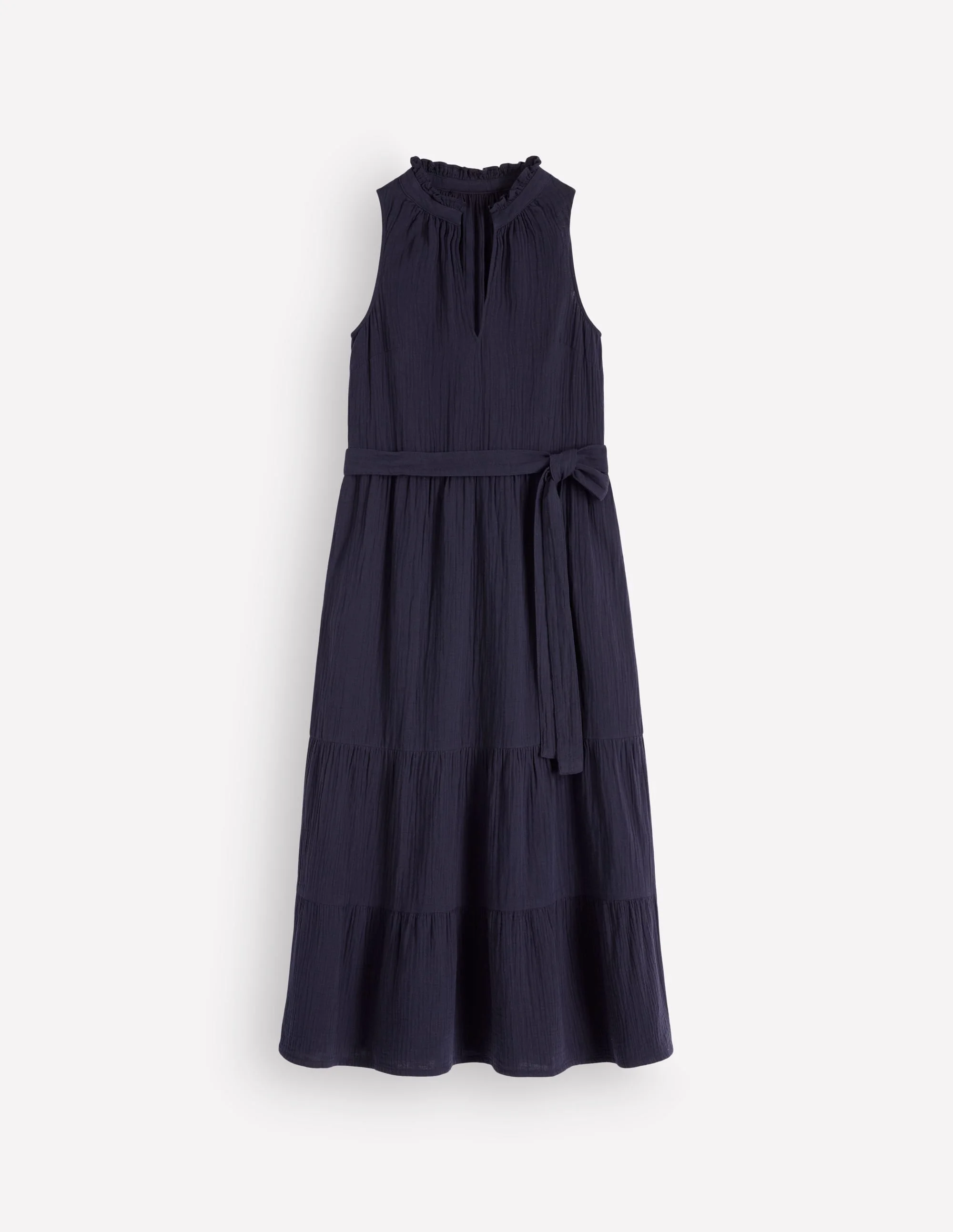 Viv Double Cloth Maxi Dress-Navy - 1