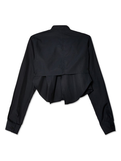 Noir Kei Ninomiya asymmetric draped cotton shirt outlook