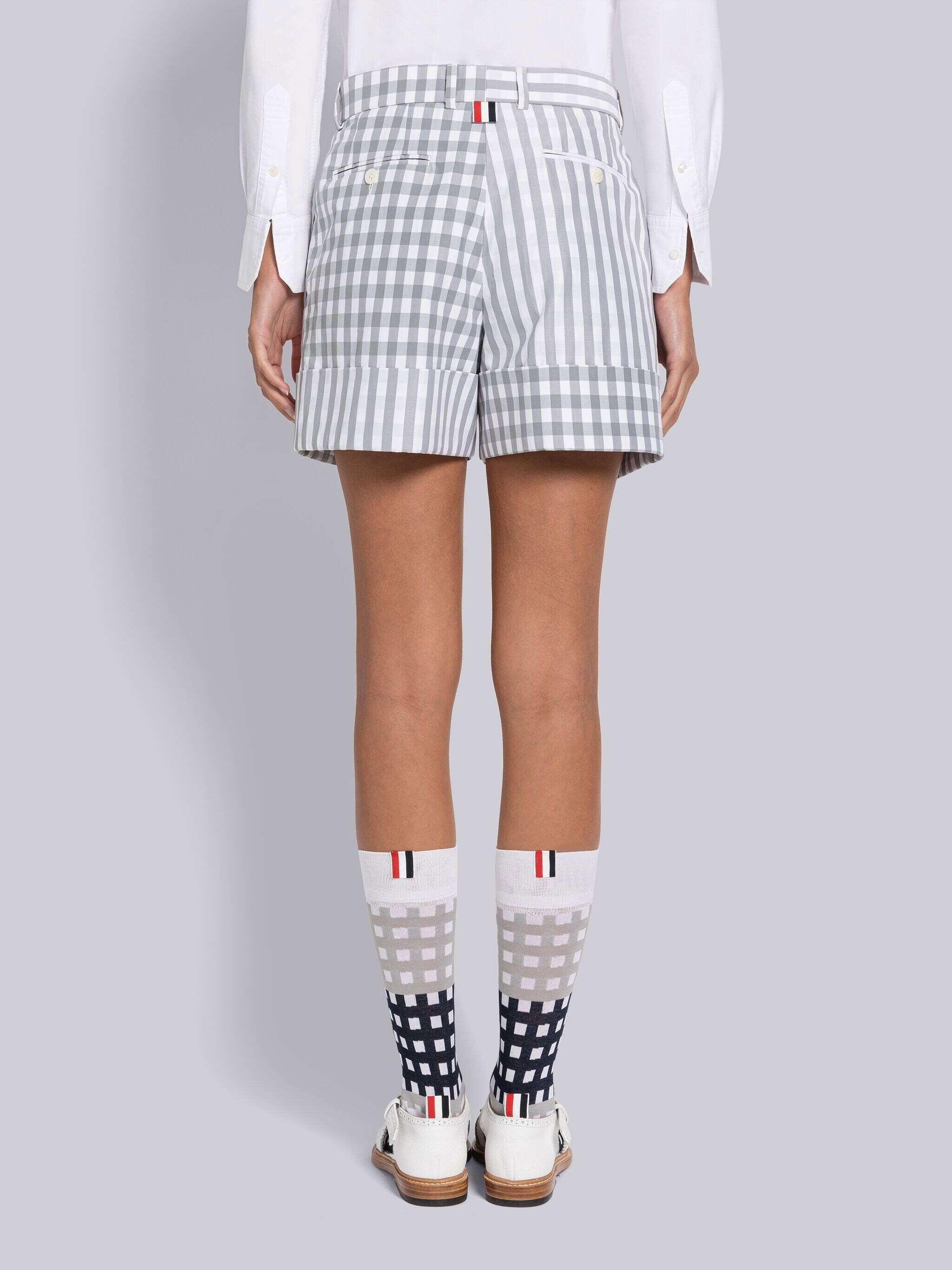 Fun-Mix Gingham Double Face Poplin Sack Short - 3