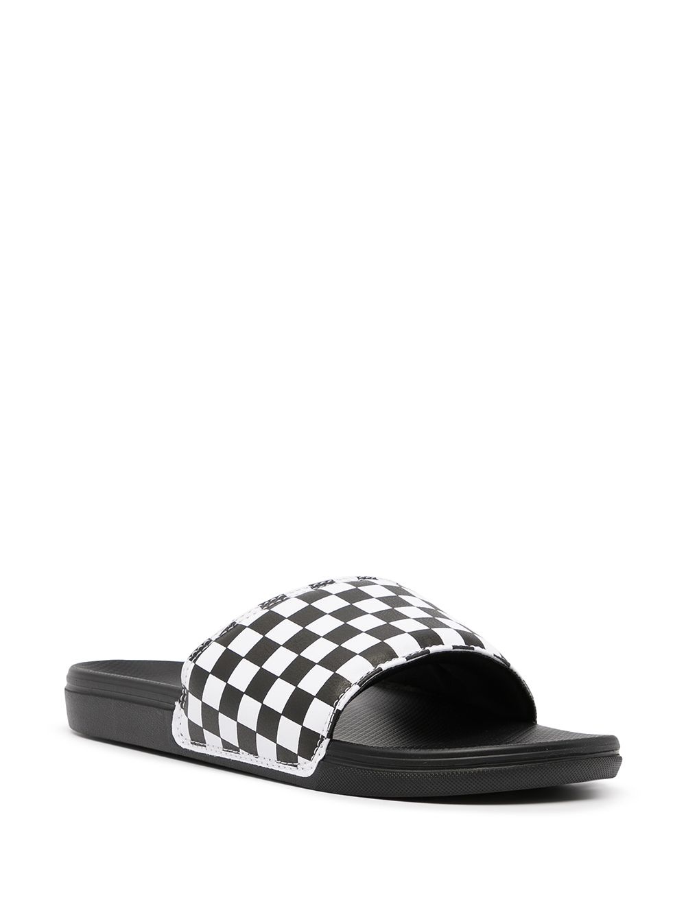 checkerboard-print open-toe sandals - 2