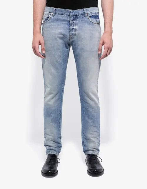 Valentino Rockstud Untitled Light Blue Denim Jeans - 4
