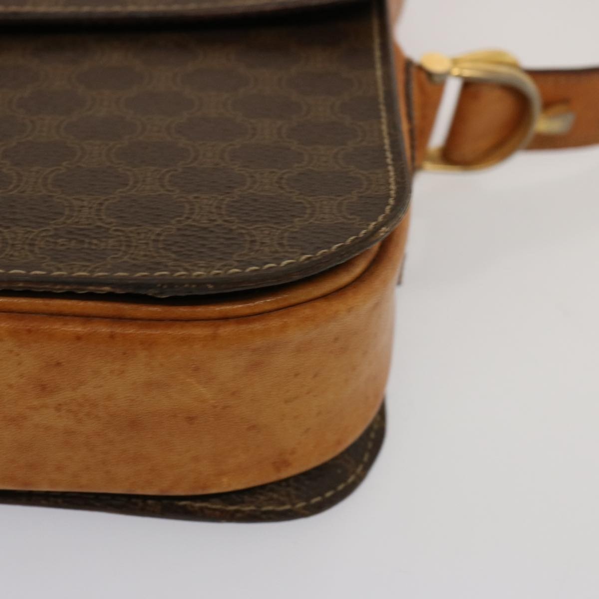CELINE Macadam Canvas Shoulder Bag Pvc Brown - 15