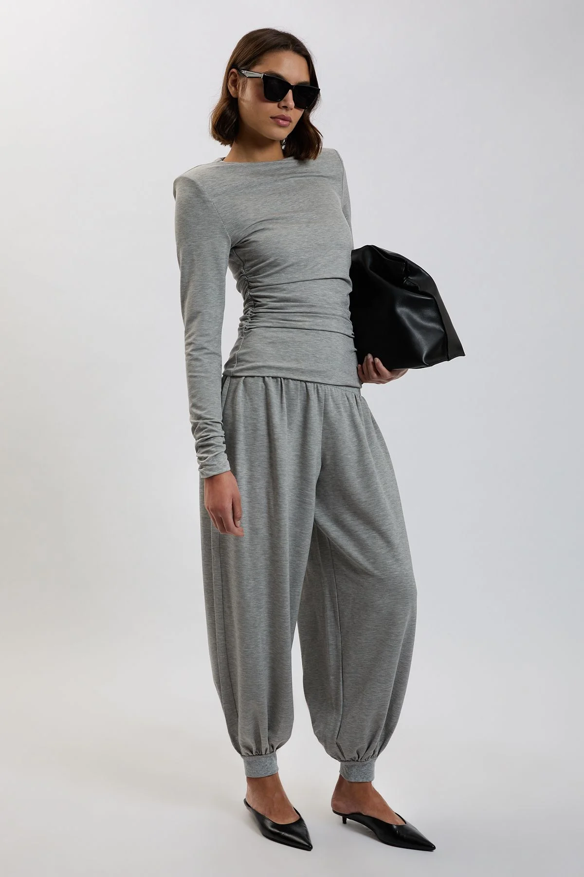 Wide Balloon Viscose Jersey Joggers - 1