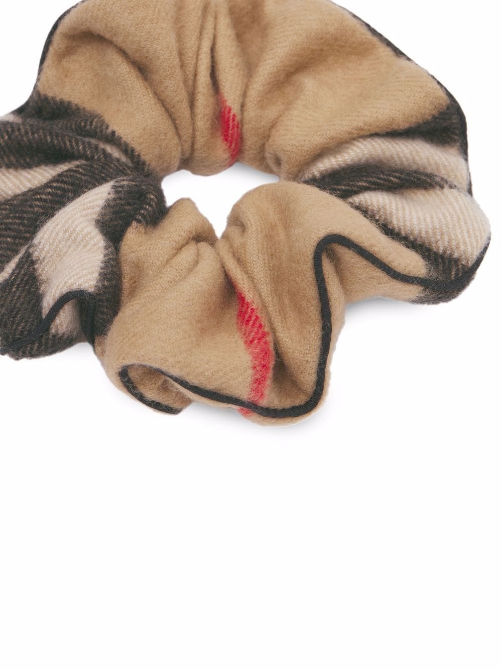 check-pattern cashmere scrunchie - 2