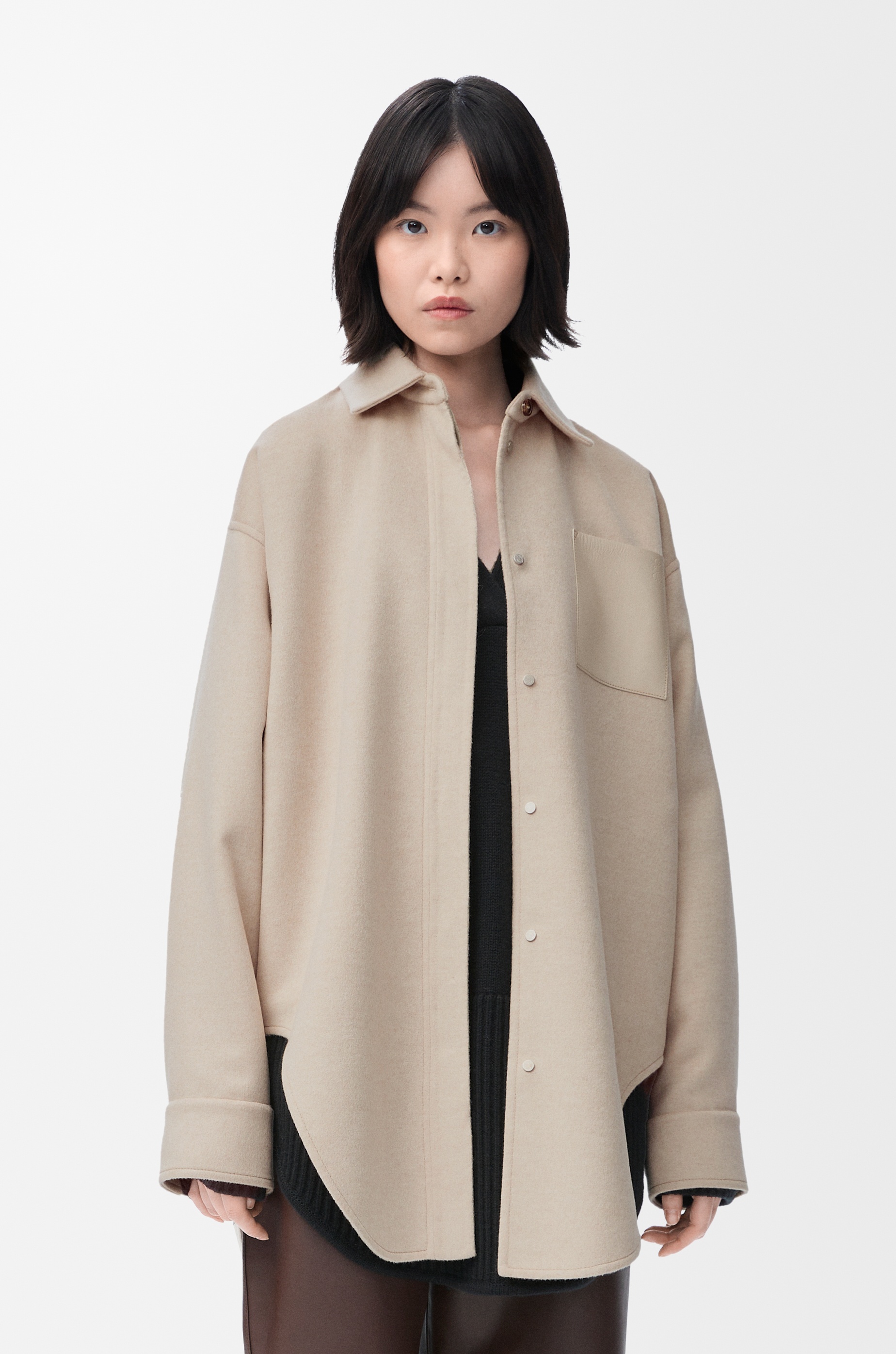 Overshirt in wool and cashmere - 3