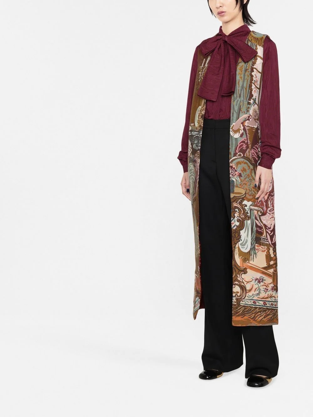 high-waisted straight-leg trousers - 2