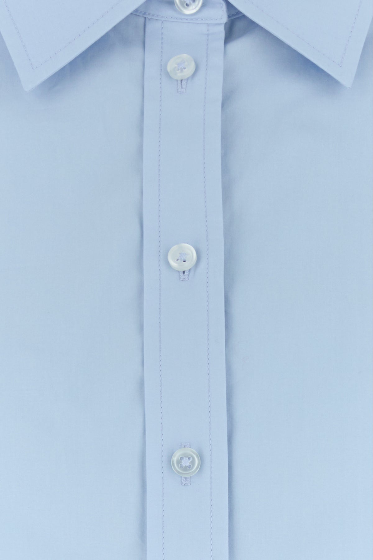 Light blue poplin oversize shirt - 3