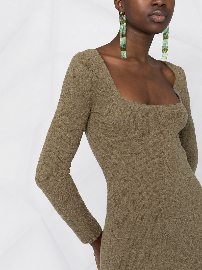 Leah square-neck knitted dress 5