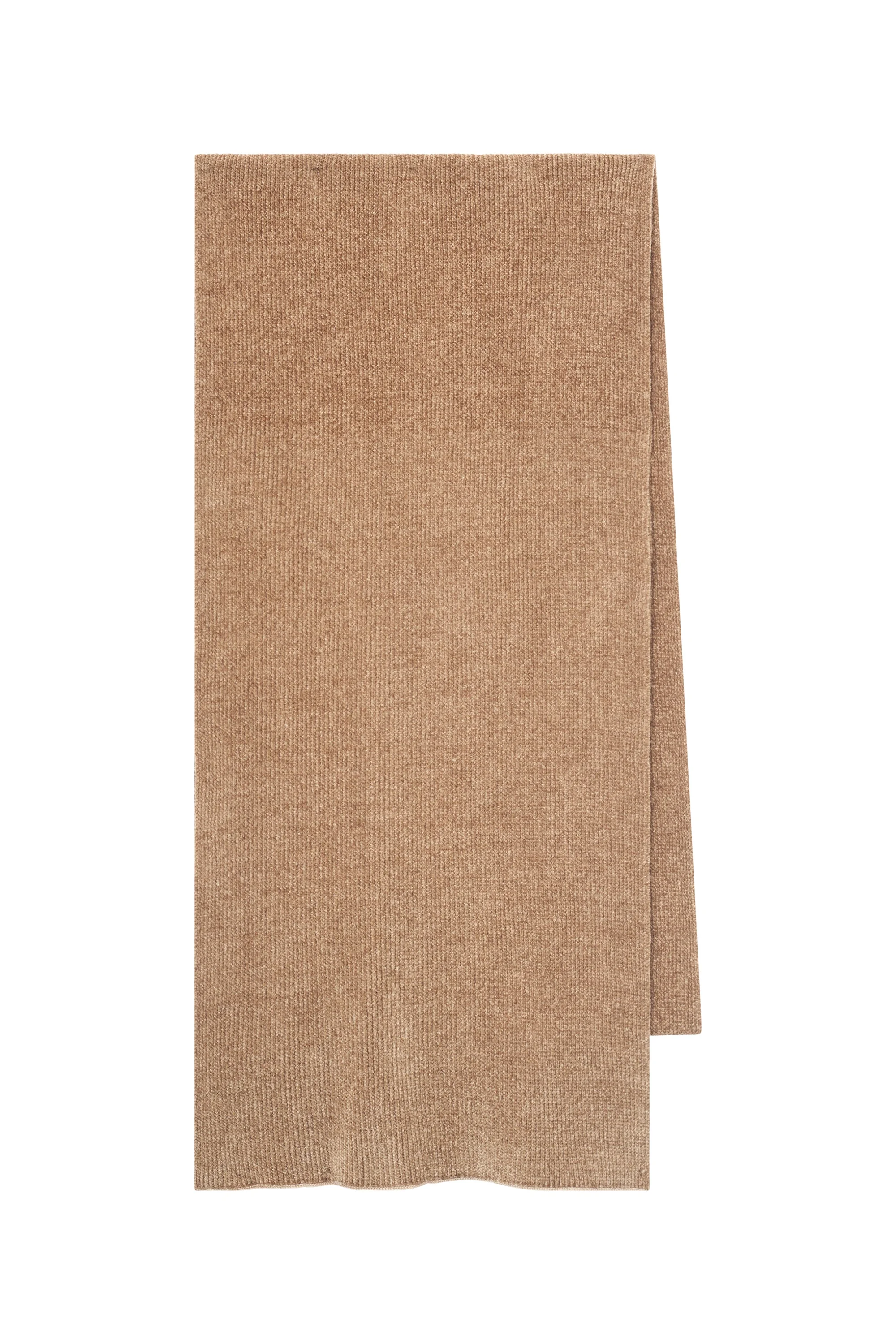 Solus Knit Scarf in Camel Silk - 1