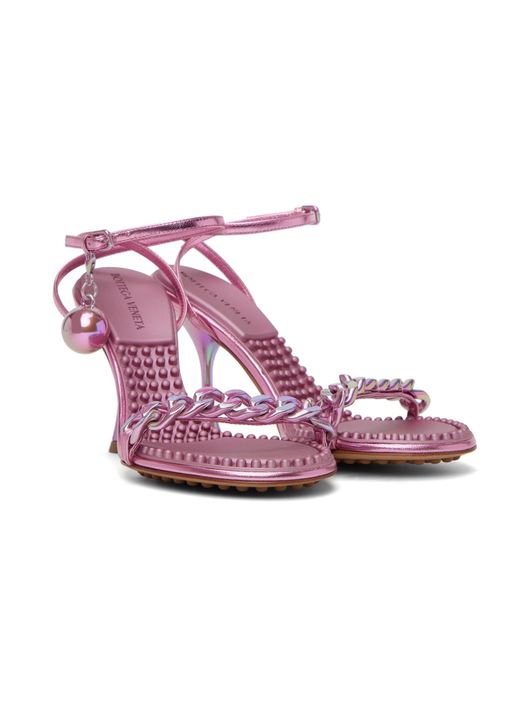 Pink Dot Heeled Sandals - 4