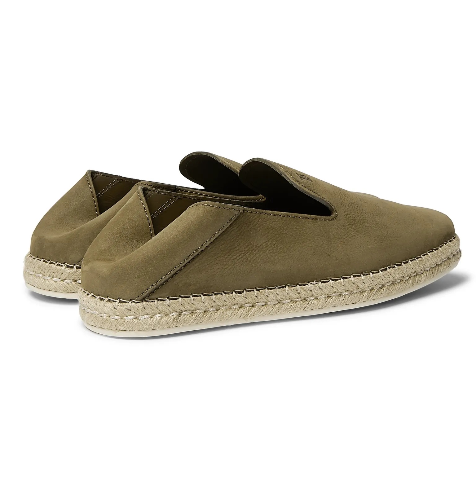 Collapsible-Heel Nubuck Espadrilles - 9