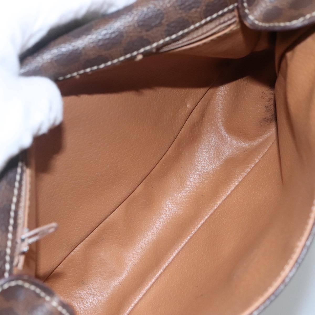 CELINE Macadam Canvas Shoulder Bag Pvc Brown Gold - 10