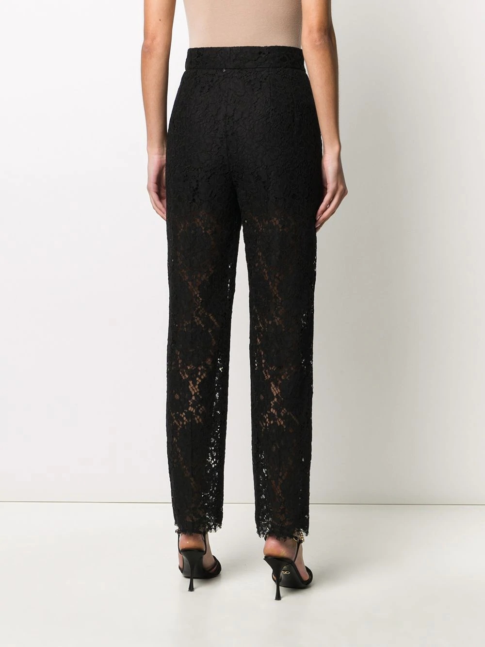 floral lace suit trousers - 4