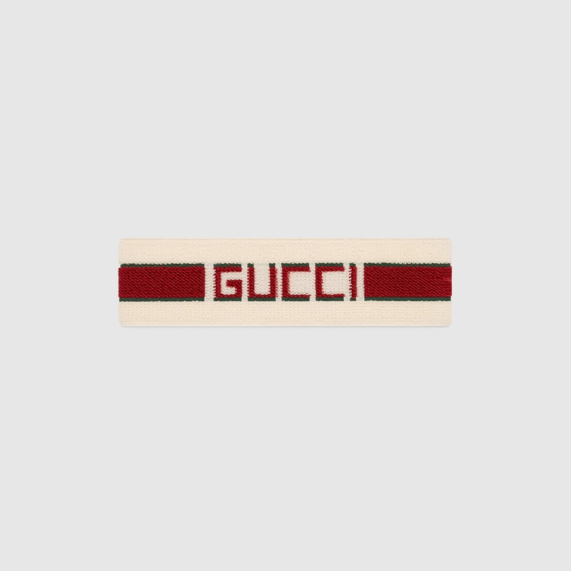 Elastic Gucci stripe headband 1