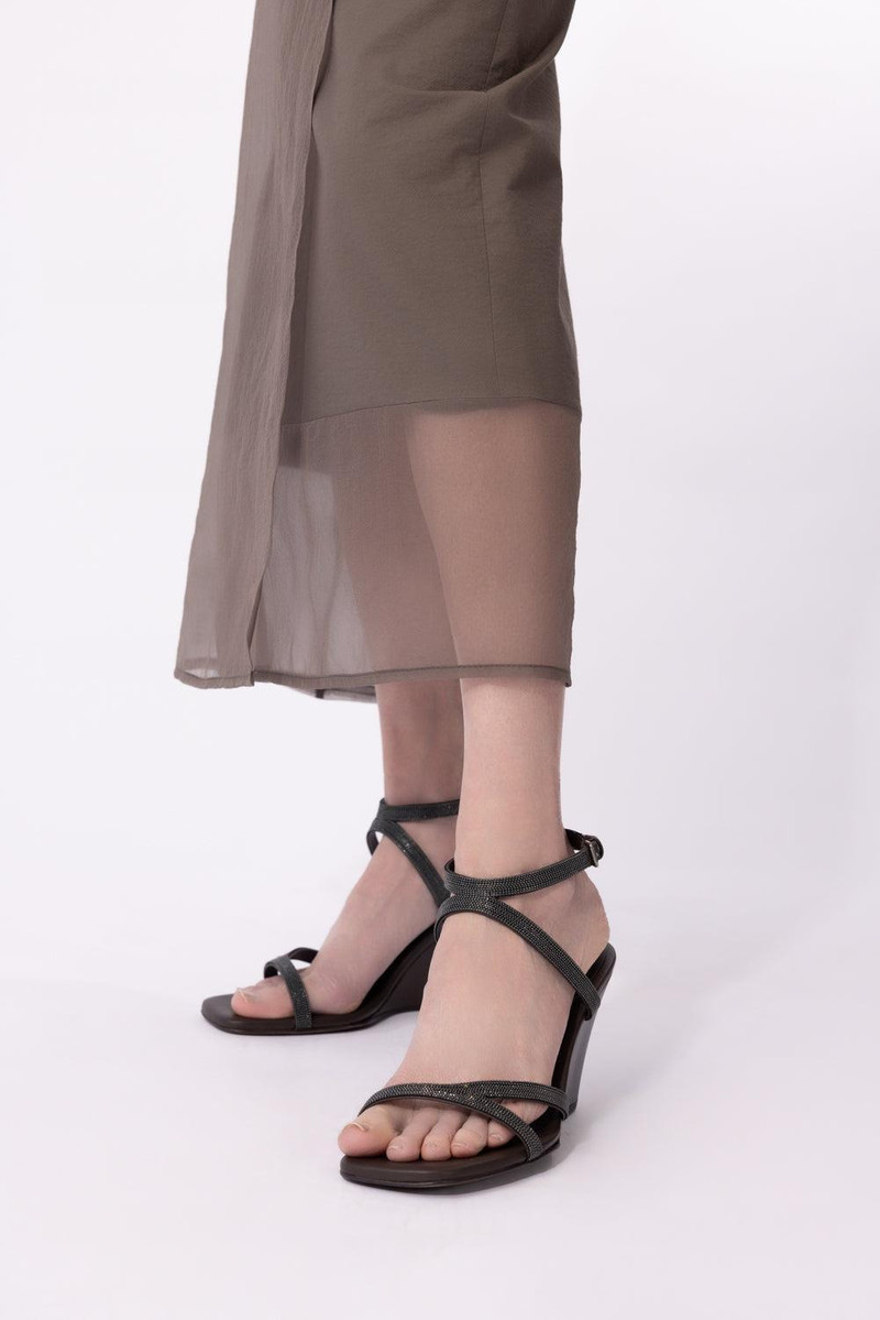 Brunello Cucinelli Monili Strap Wedge outlook