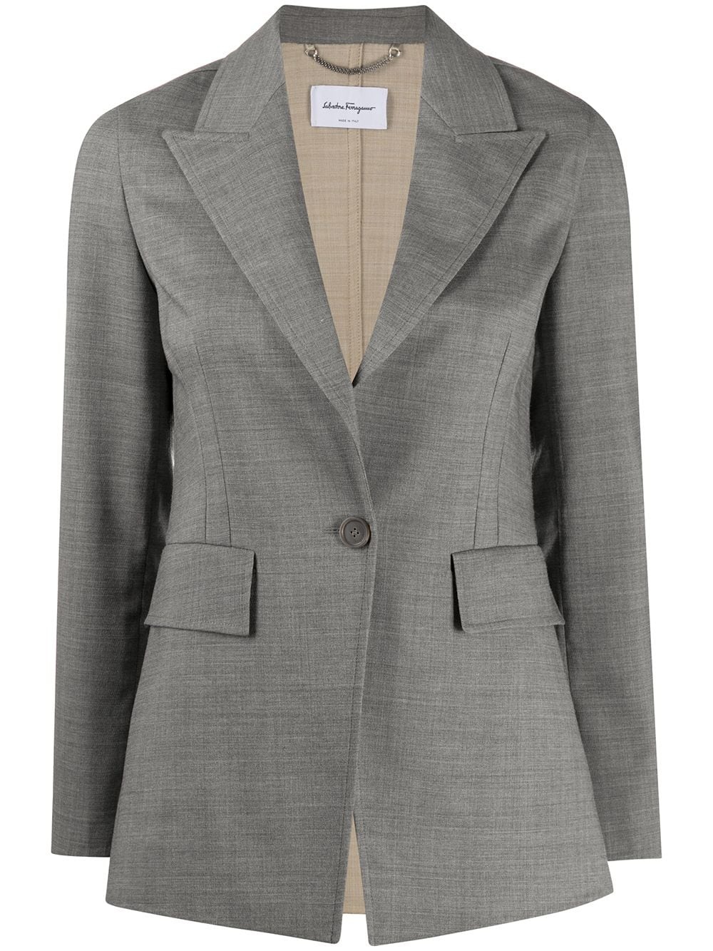 single button blazer - 1