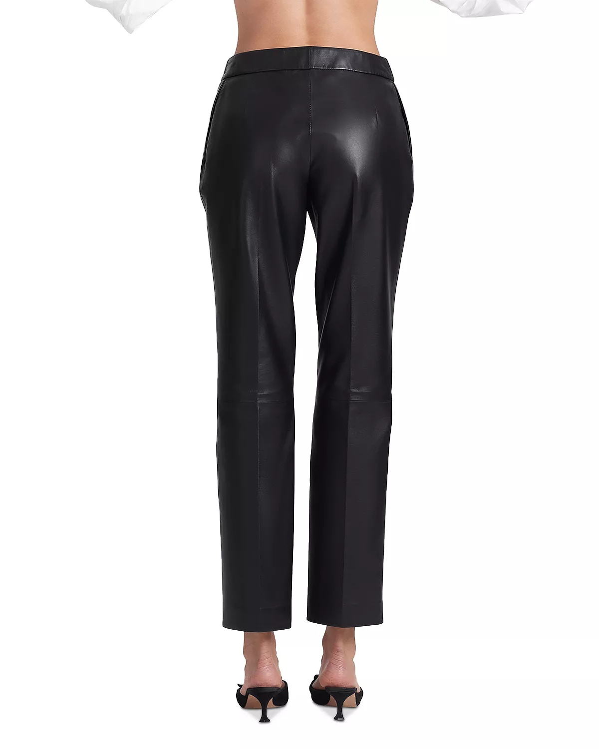Todd Leather Straight Leg Pants - 2