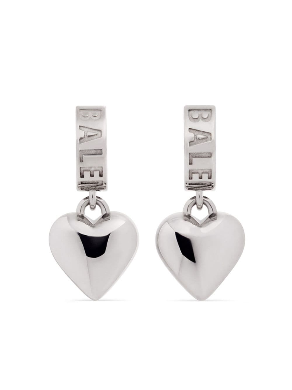 heart-charm hoop earrings - 2